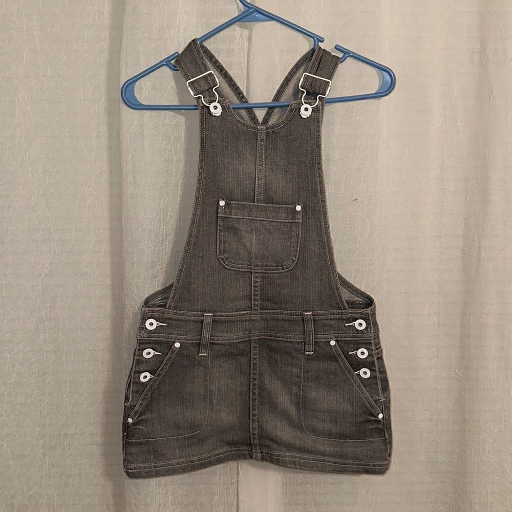 Lee Denim 6 Overall Gray Denim Mini Dress